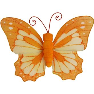 Motýľ s klipy oranžový X0317/O