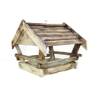 Kŕmidlo pre vtáčiky drevené opaľované veľké 097116/3