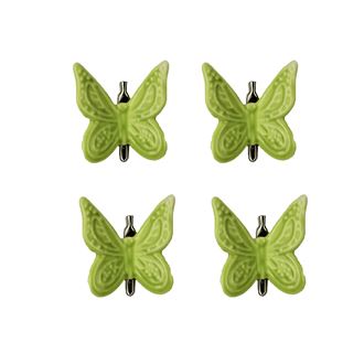 Motýl zelený, 4ks X1299-15