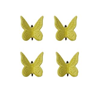 Motýľ žltý, 4ks X1299-02