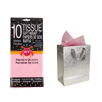 Darčekový papier 10ks, ružový A0032-05