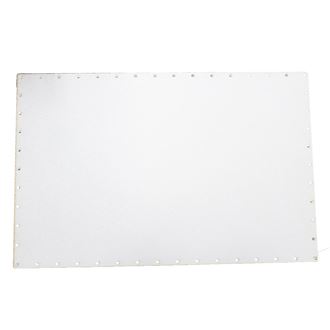 HDF dno biele obdĺžnik zakul.rohy 37x24cm s otvormi 22B3724Z