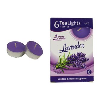 Sviečka čajová LAVENDER 6ks MSC-TL1003