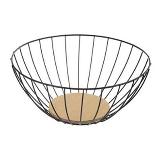 KOŠÍK NA OVOCIE KOV/DREVO RADKA PRIEMER 28 CM O0265