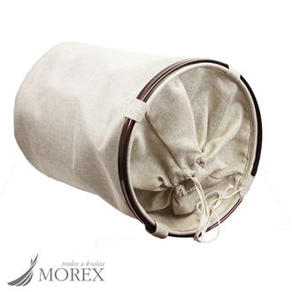 Kôš textilný bielo béžový X0598-01