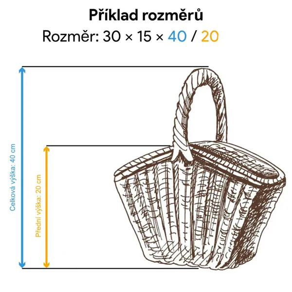 Košík aranžovací 23 cm biely 0511007-01