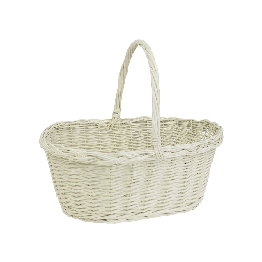 Kôš ovál  bielený 054100-01