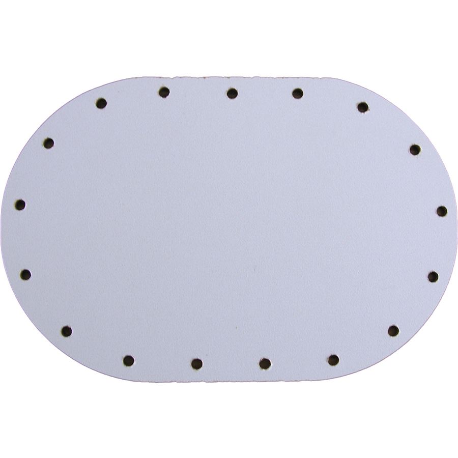 HDF dno biele, ovál 8 x 12cm s otvormi 22B0812V
