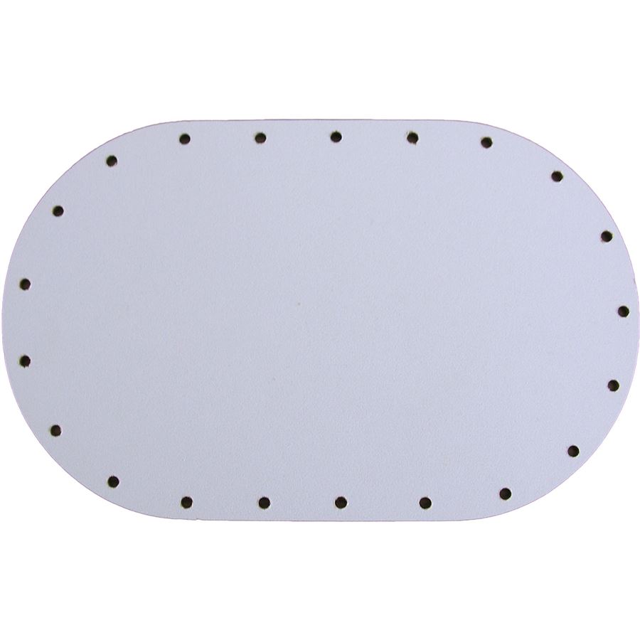 HDF dno biele ovál 10x16cm s otvormi 22B1016V