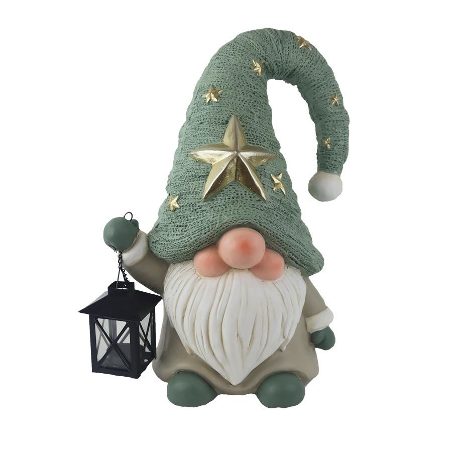 Dekorácia škriatok s lucerničkou X7359