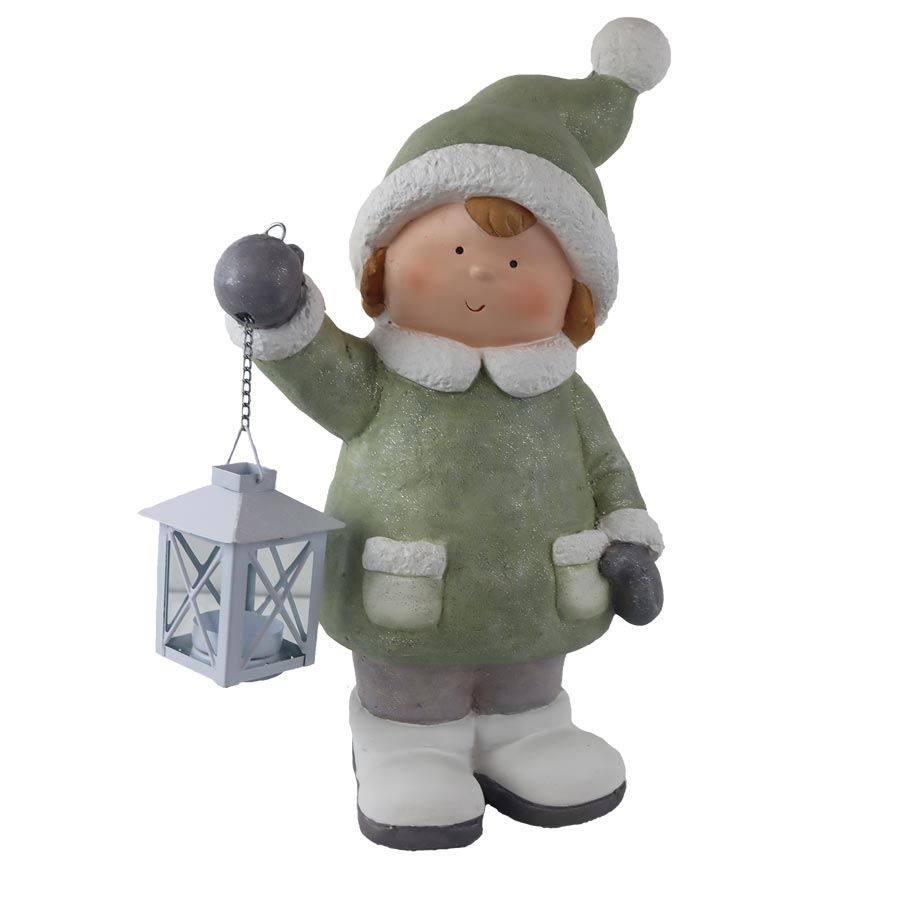 Dekorácia chlapec s lucerničkou X7362