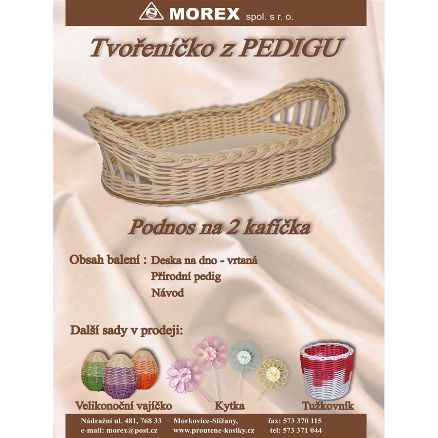 Tvorenie z pedigu - podnos na 2 kafíčka 70806