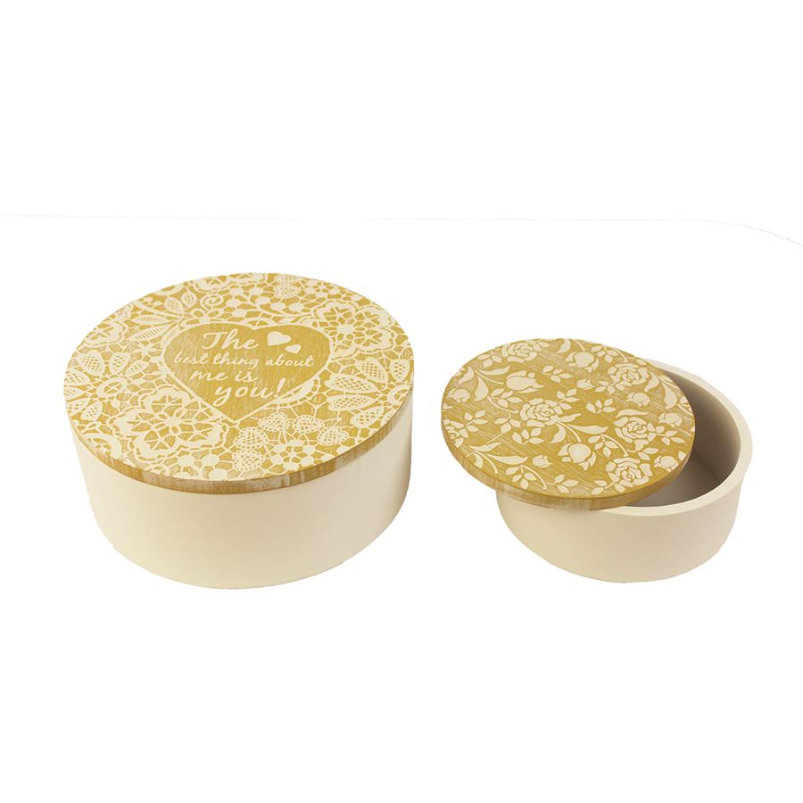 Drevený box, sada 2ks D0276