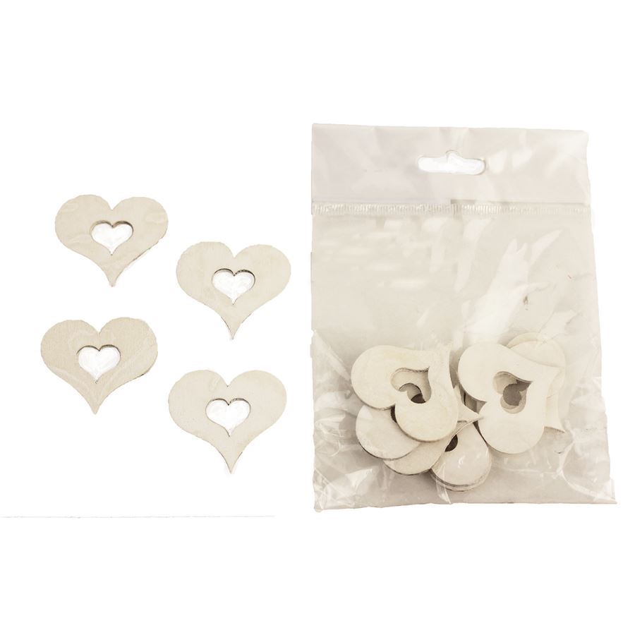 Dekoračná srdiečka, 12ks D0641