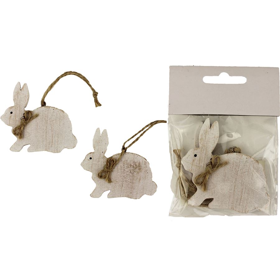 Drevený zajačik, 2ks D1041