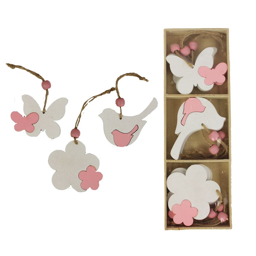 Drevené dekorácie 9 ks D1546-05