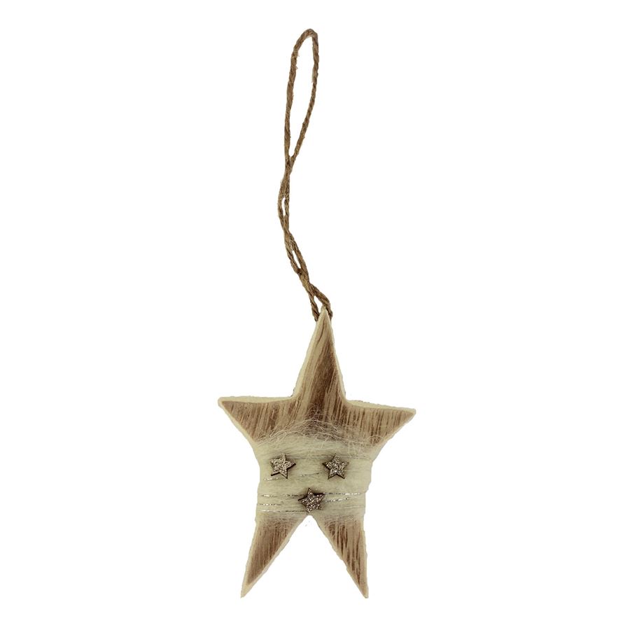 Hviezda na zavesenie biela D1719-01