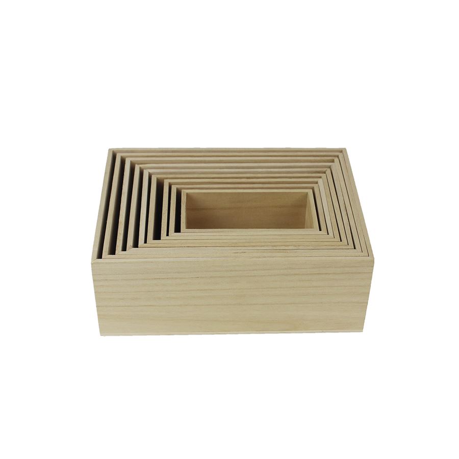 Debnička drevená, sada 9ks D1869