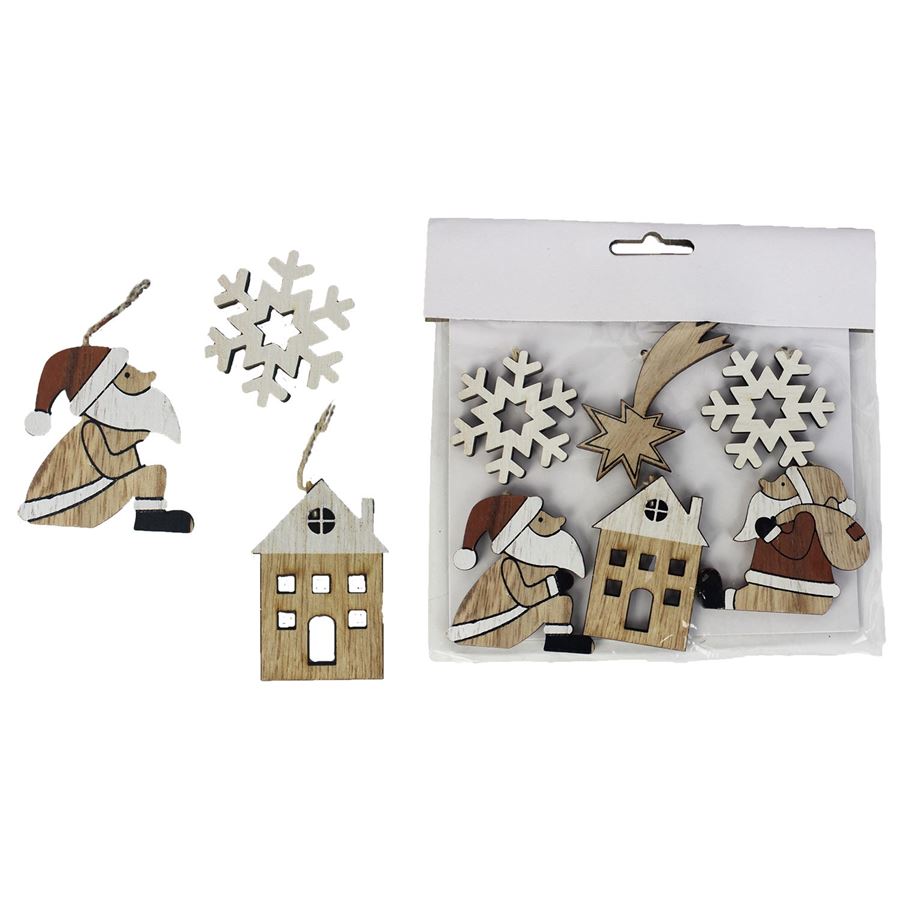 Vianočné dekorácie, 6ks D2457