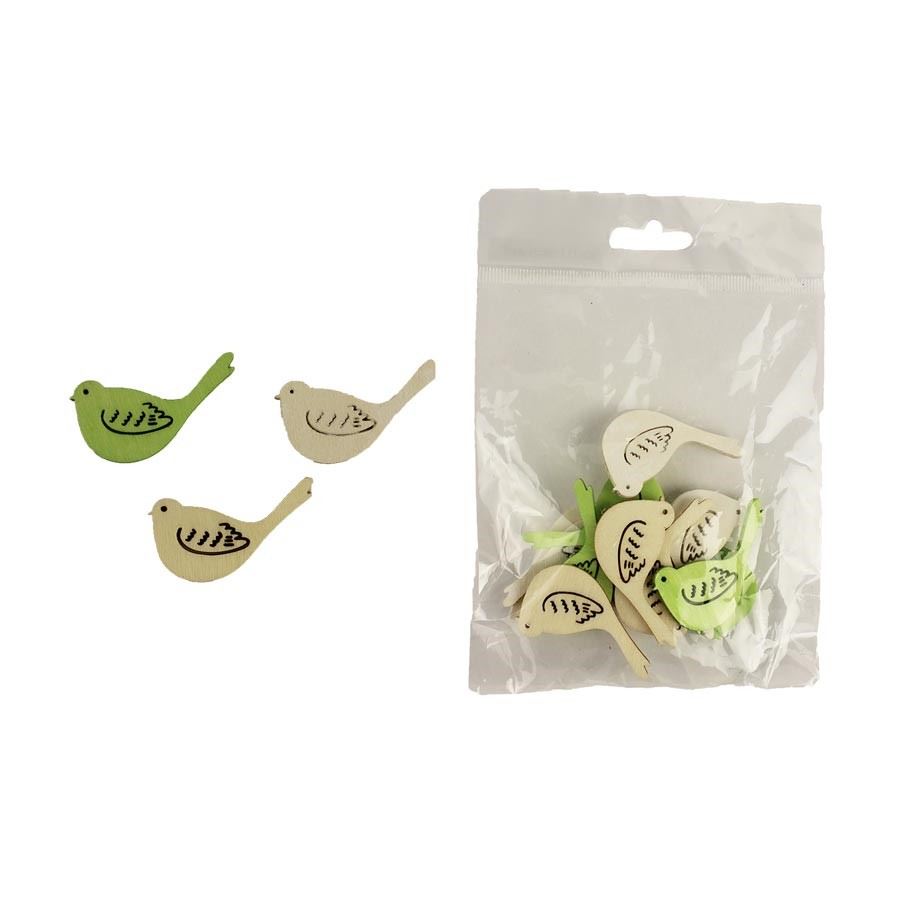 Dekoračné vtáčiky 12 ks D2983