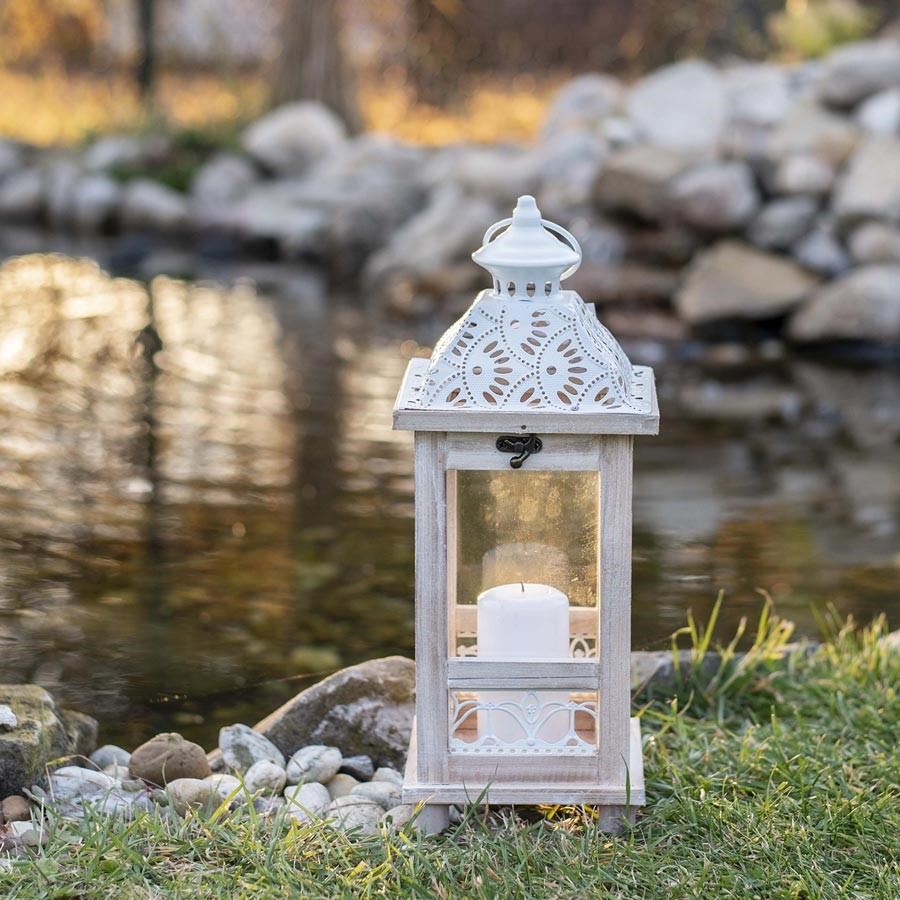 Drevený lampáš D3131