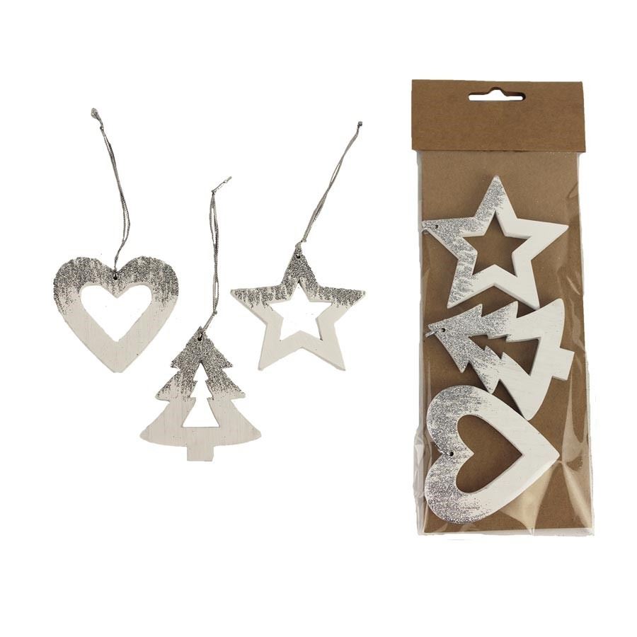 Dekorácia na zavesenie, 3ks D3350-28