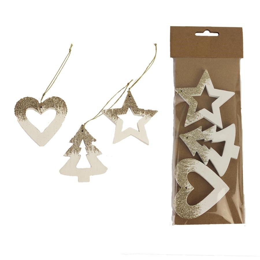 Dekorácia na zavesenie, 3ks D3350-29