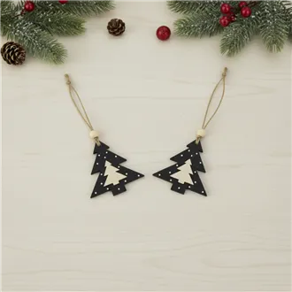 Stromček na zavesenie, 2ks D3408-19 