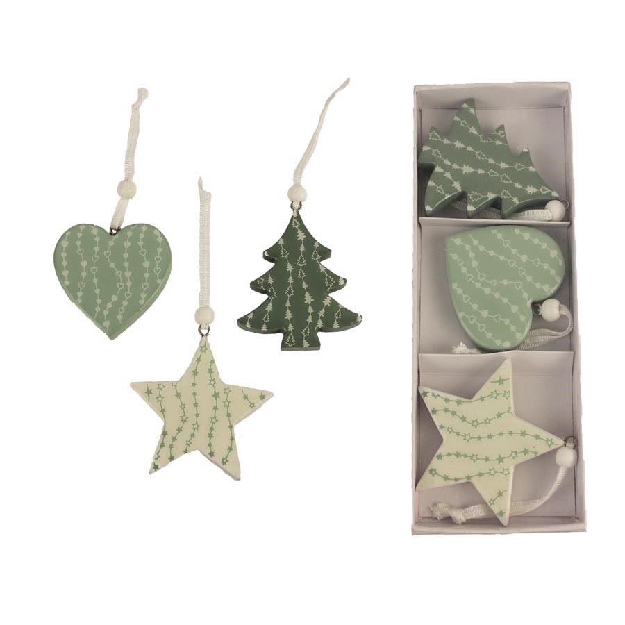 Dekorácia na zavesenie, 3ks D3480