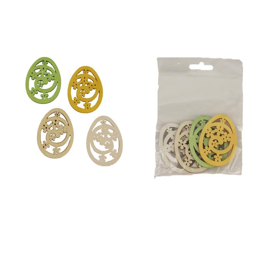 Dekoračné vajíčko, 4 ks D3715