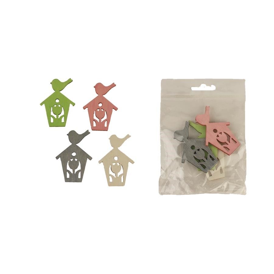 Dekoračná búdka, 4 ks D3717