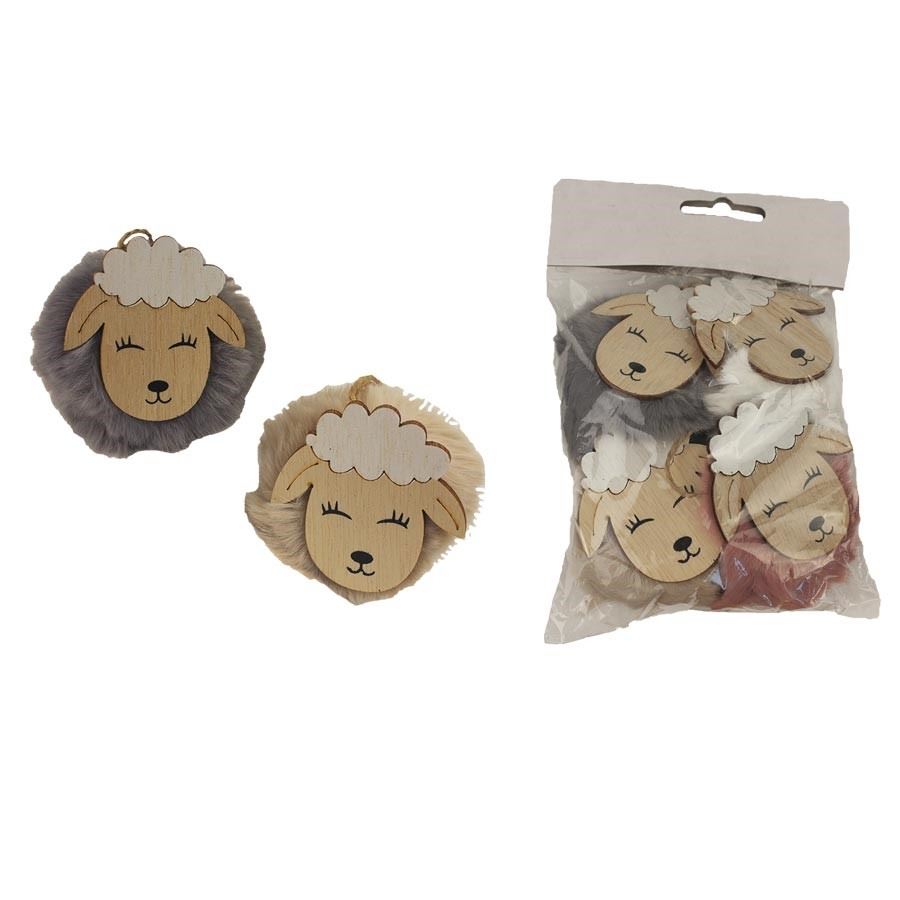 Ovečka na zavesenie, 4 ks D3776