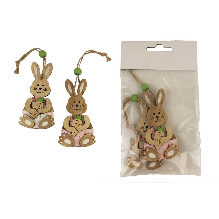 Zajac na zavesenie, 2 ks D3961