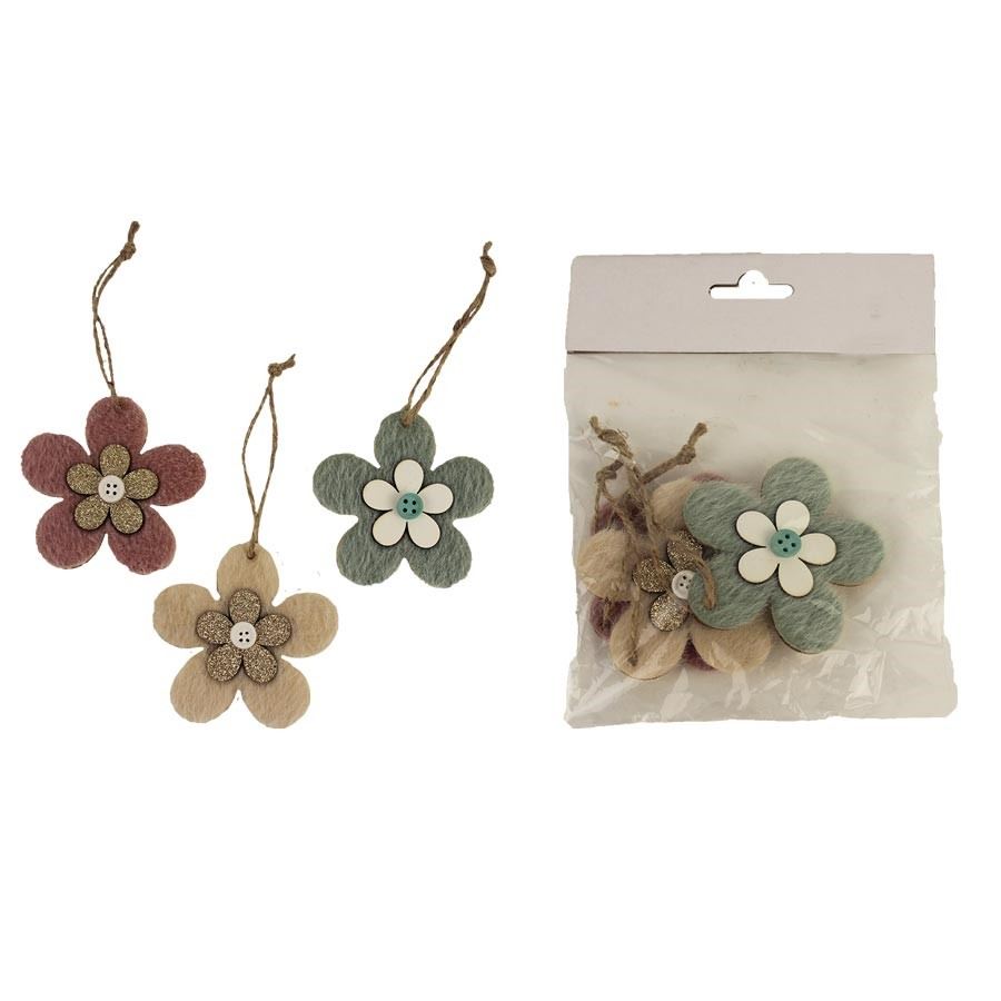 Dekorácia na zavesenie, 3 ks D3971