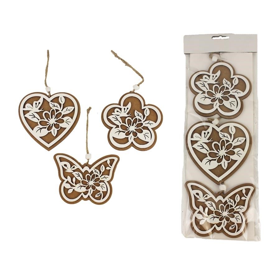 Dekorácia na zavesenie, 3 ks D4030