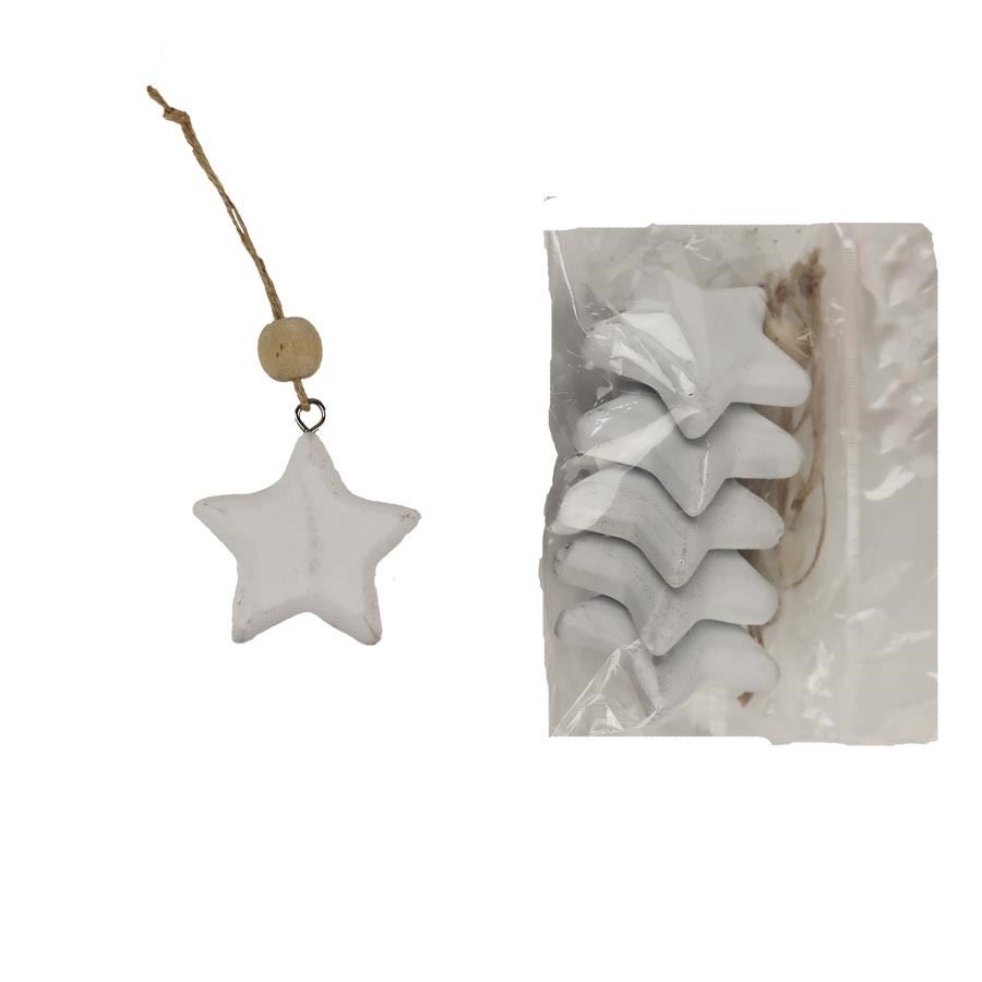 Dekorácia hviezda, 5 ks D4087-01