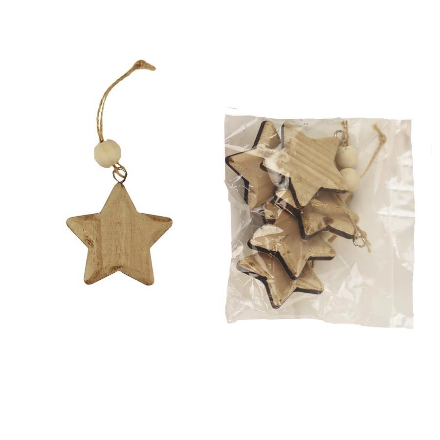 Dekorácia hviezda, 5 ks D4087-20