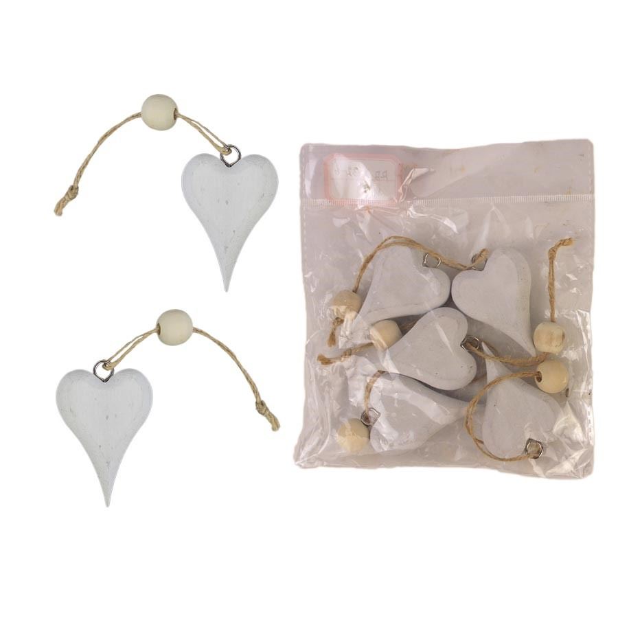 Dekorácia srdce, 5ks D4091-01