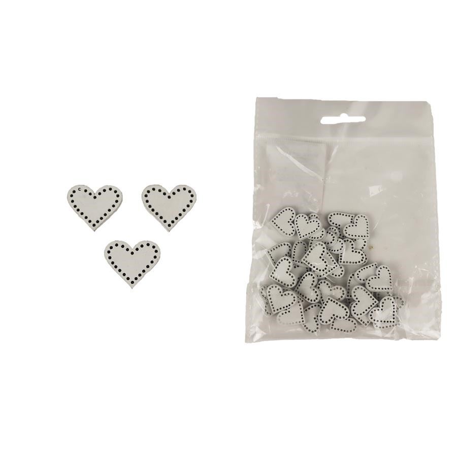 Dekorácia srdce, 35ks D4126
