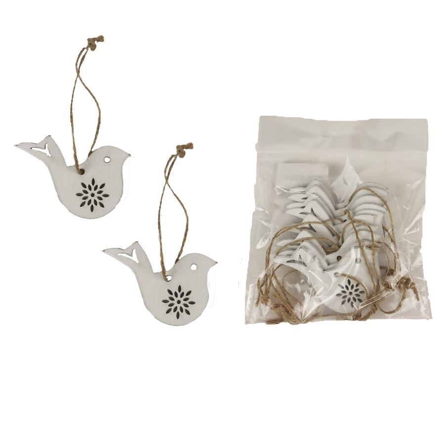 Dekorácia vtáčik, 10ks D4128