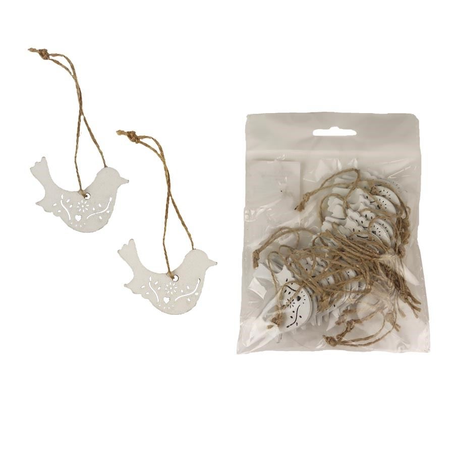Dekorácia vtáčik, 20ks D4129