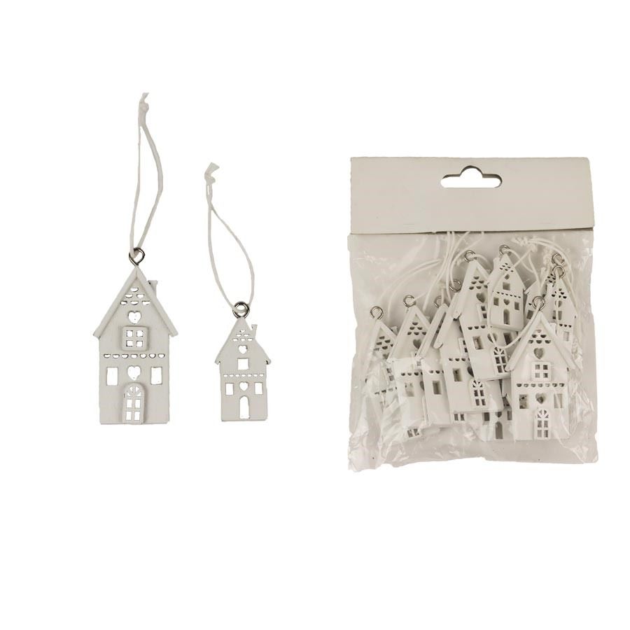 Dekoračný domček, 12 ks D4523