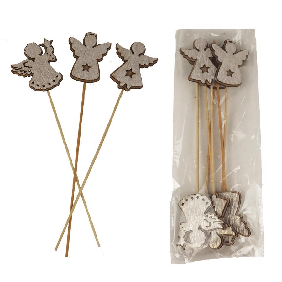 Zápich anjel, 6 ks D4595