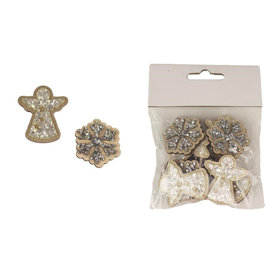 Dekorácie na nalepenie, 12 ks D4612