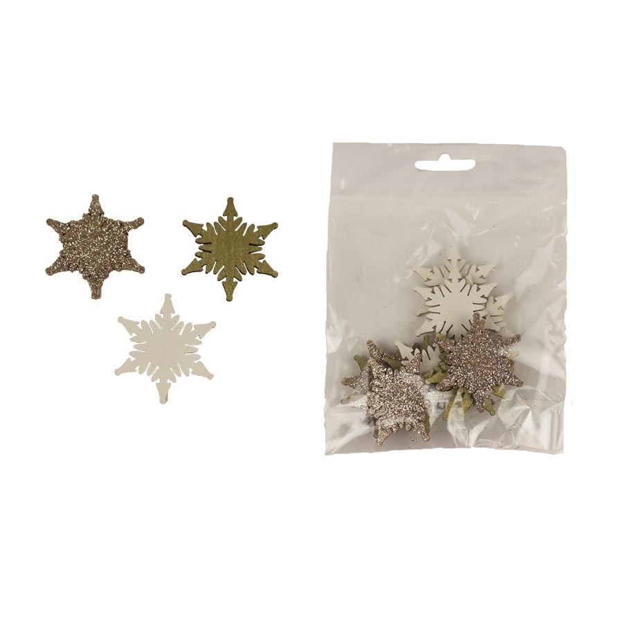 Dekoračné vločky, 12 ks D4673