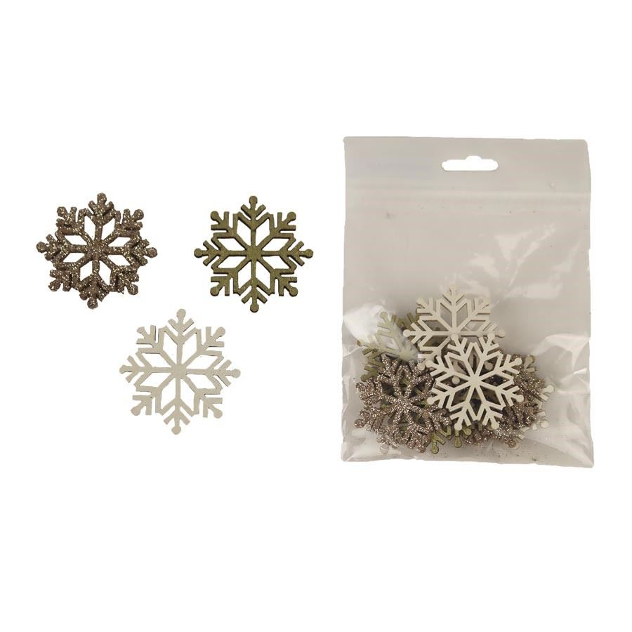 Dekoračné vločky, 12 ks D4687