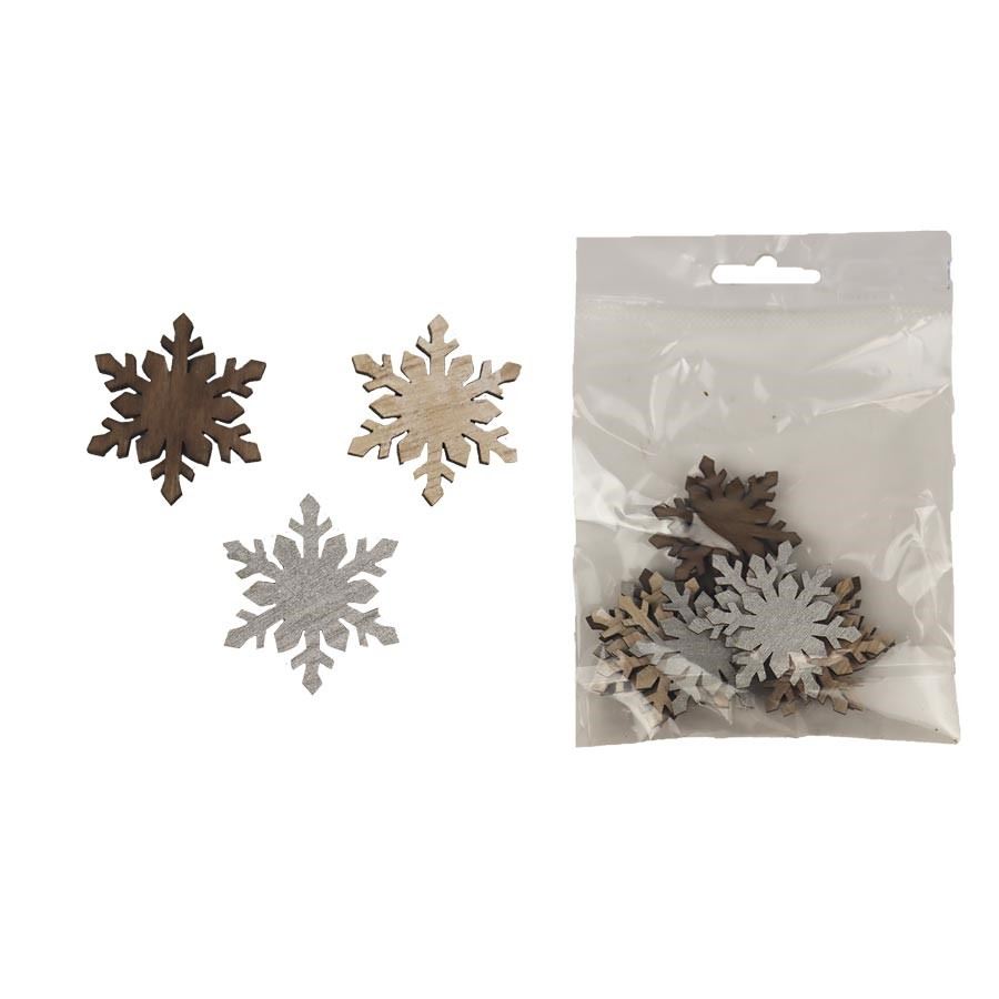 Dekoračné vločky, 12 ks D4691