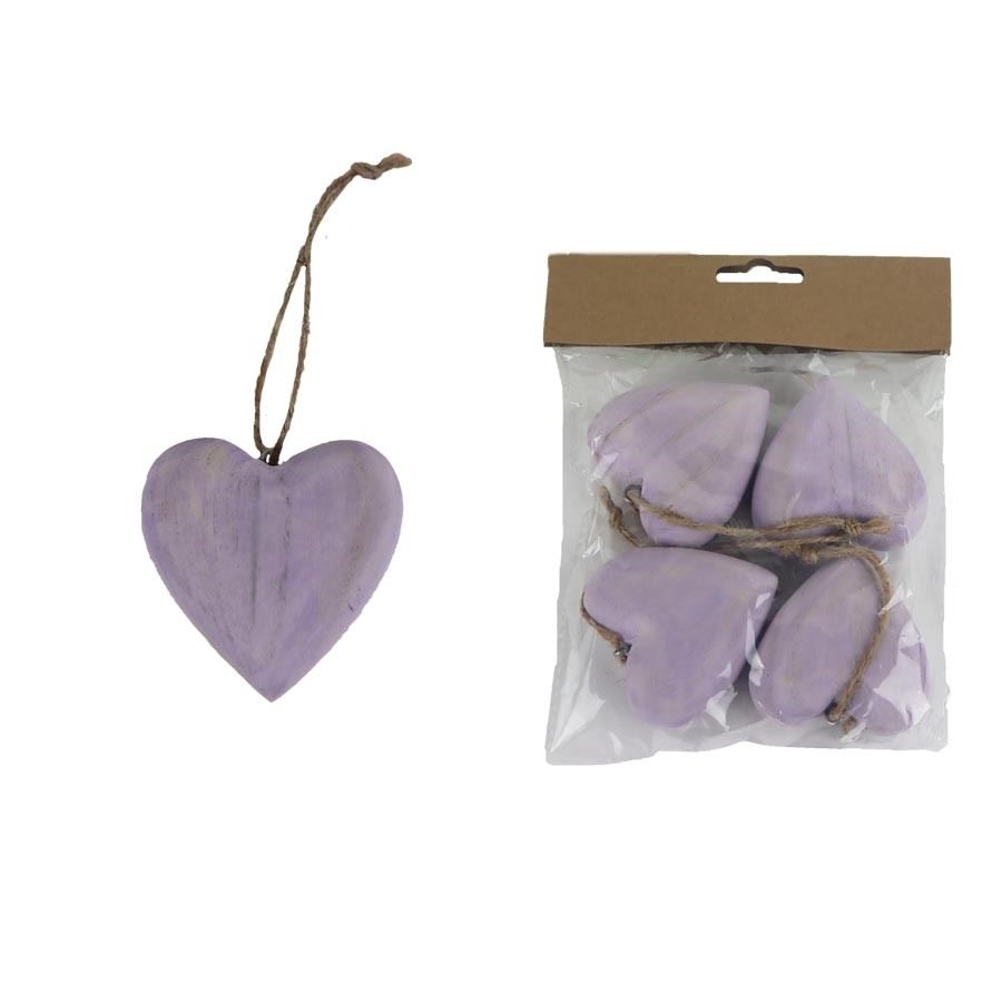 Srdce na zavesenie, 4 ks D4941