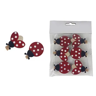 Lienky na klipe, 6 ks D5276-08