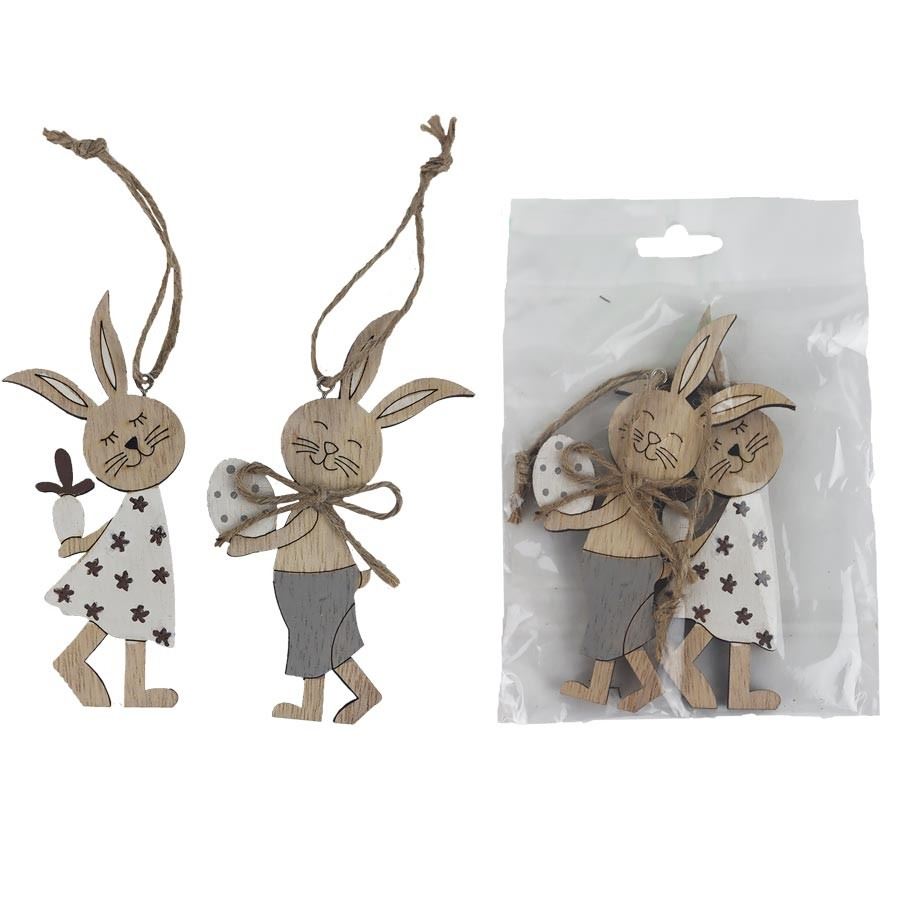 Zajac na zavesenie, 2 ks D5324